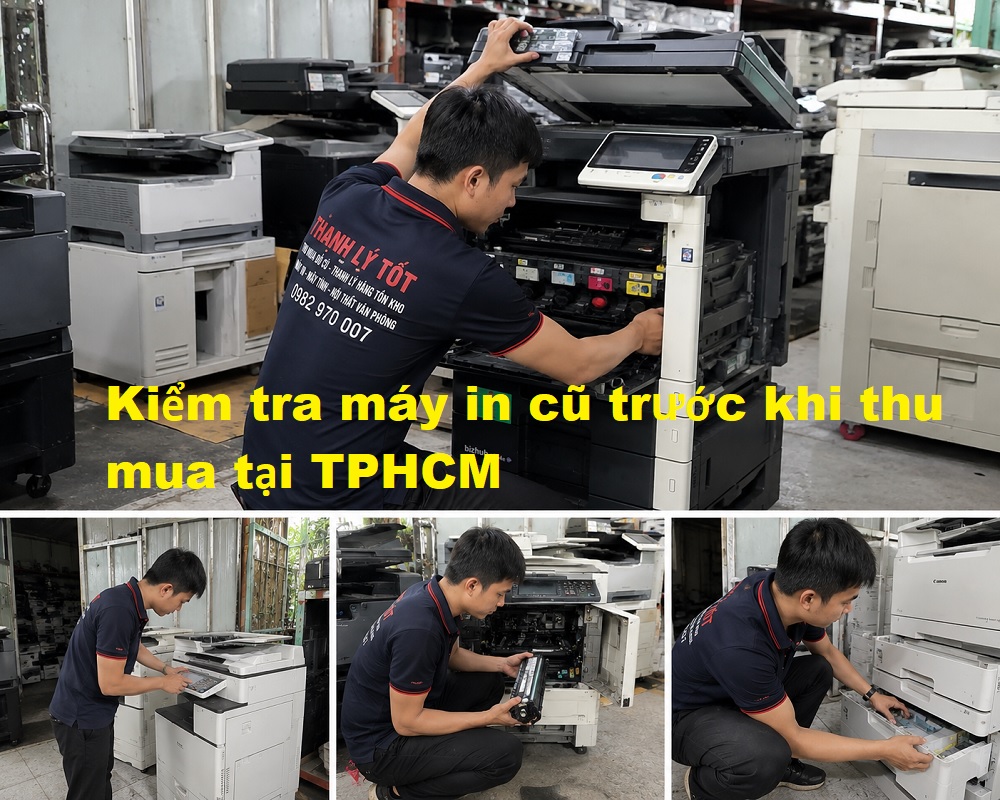 Kiểm tra máy in cũ trước khi thu mua tại TPHCM