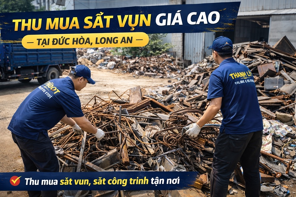 Ảnh thu mua sắt vụn phế liệu tại KCN Tân Đức