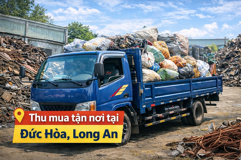 Ảnh xe tải thu mua phế liệu tại Đức Hòa Long An