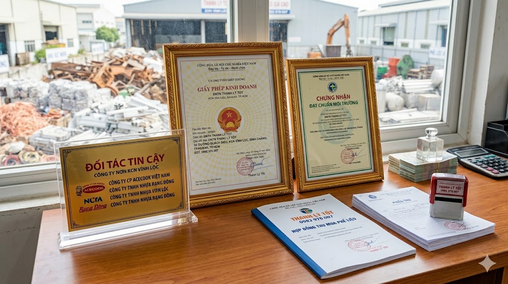 Ảnh Giấy phép kinh doanh và Chứng nhận đạt chuẩn môi trường