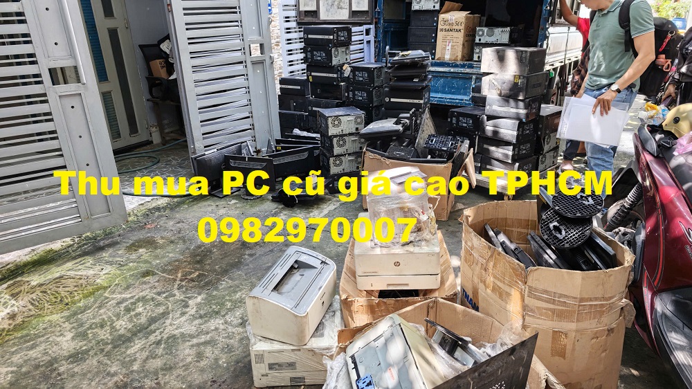 ảnh thực tế thu mua PC máy tính cũ tại văn phòng