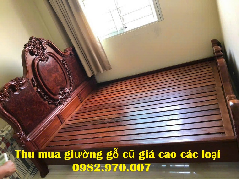 Ảnh thu mua giường gỗ cũ cao cấp tại nhà dân ở TPHCM