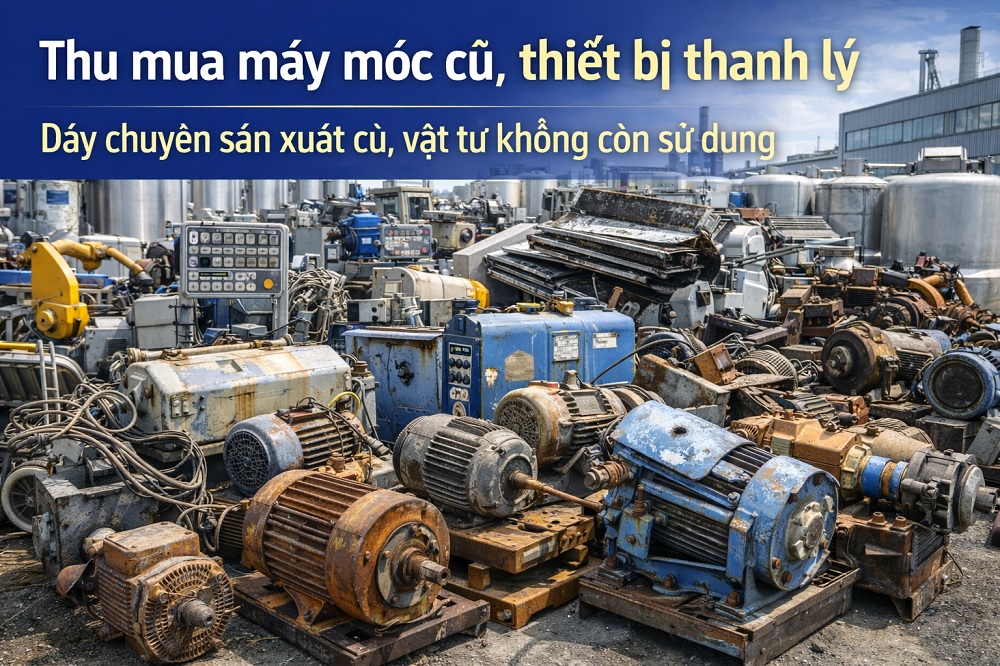 Ảnh thu mua máy móc, thiết bị thanh lý tại các khu công nghiệp