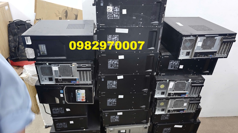 Ảnh thu mua máy tính văn phòng cũ số lượng tại TPHCM