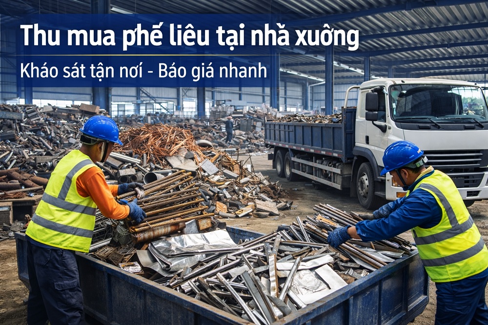 Ảnh thu mua phế liệu tại các nhà xưởng ở KCN Tân Bình