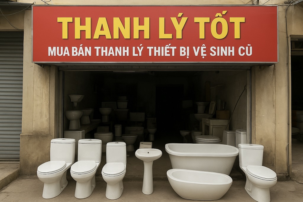 Cửa hàng mua bán thanh lý thiết bị vệ cũ giá rẻ tại TPHCM