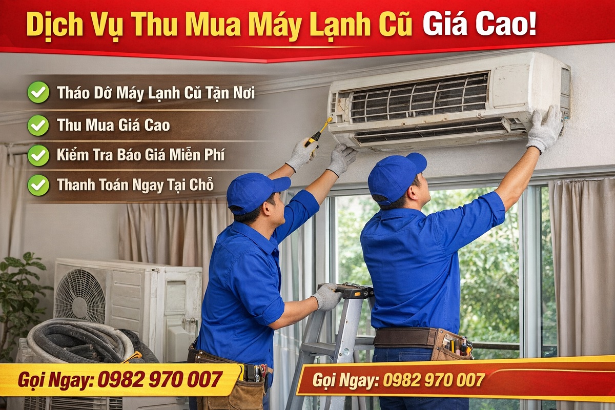 Hình ảnh nhân viên tháo lắp máy lạnh cũ