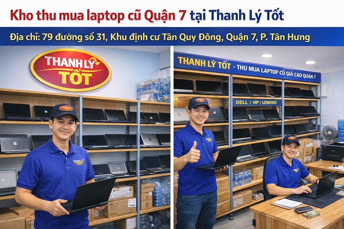 Hình ảnh kho thu mua laptop cũ quận 7 của Thanh Lý Tốt