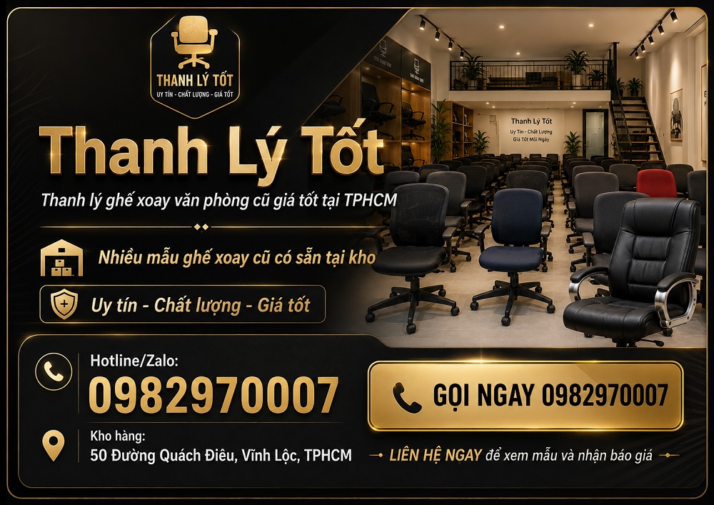 Liên Hệ Ghế Xoay Văn Phòng Cũ Giá Rẻ TPHCM
