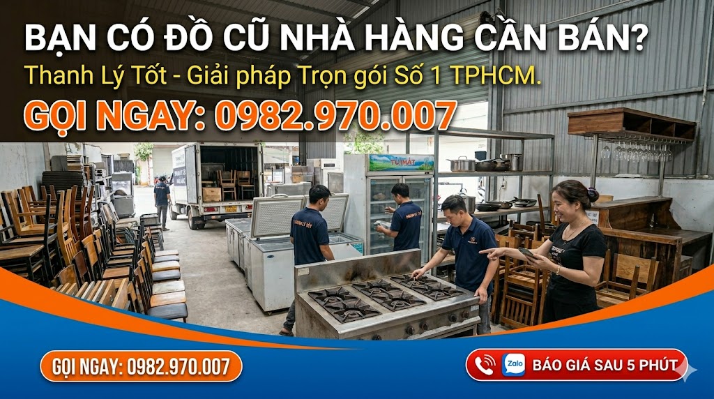 Liên hệ thu mua đồ cũ nhà hàng giá cao tại TPHCM