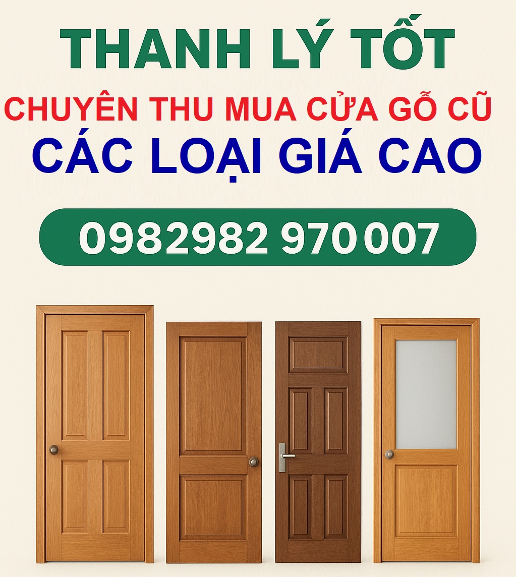 THU MUA CỬA GỖ CŨ CÁC LOẠI GIÁ CAO