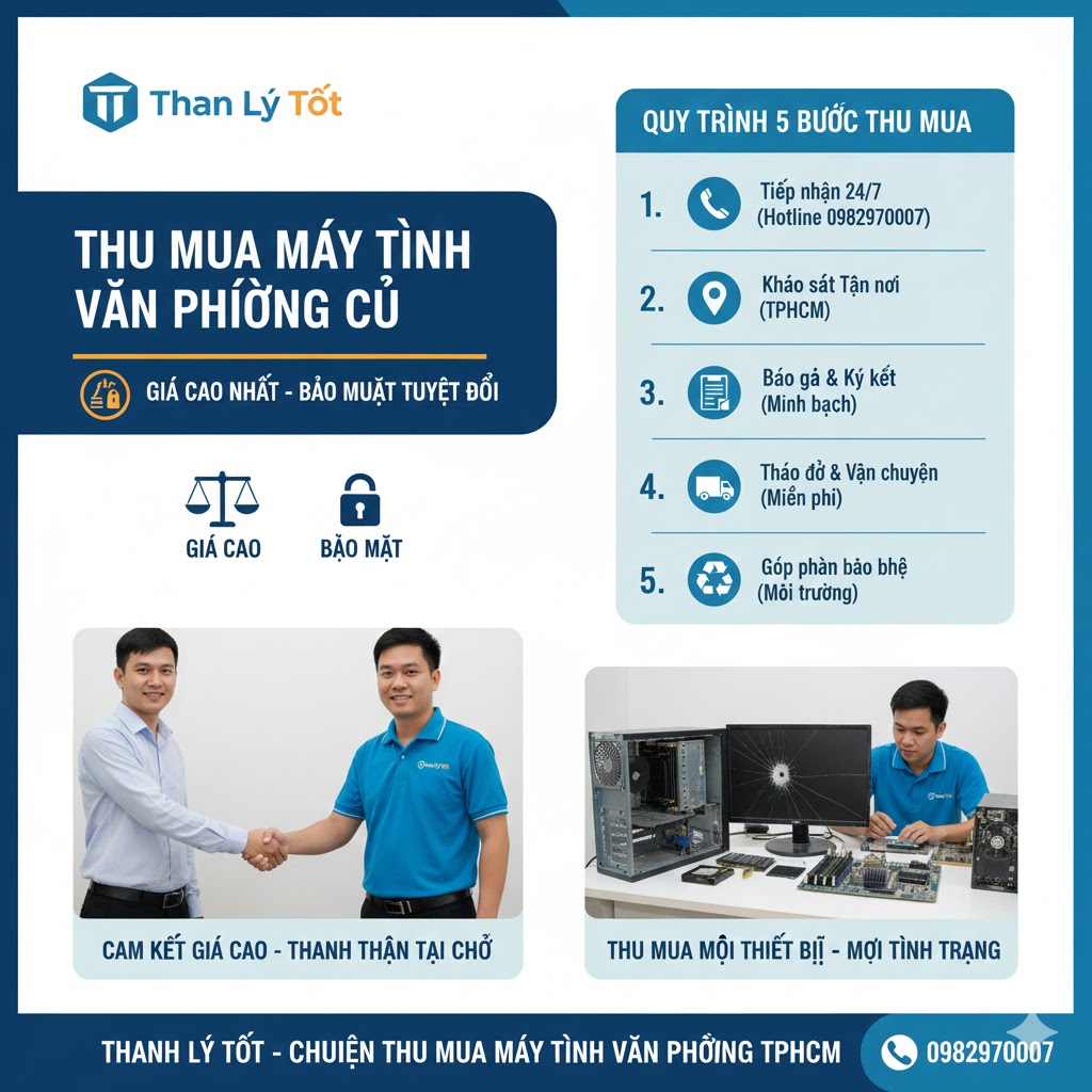 Thanh Lý Tốt chuyên thu mua máy tính văn phòng cũ TPHCM