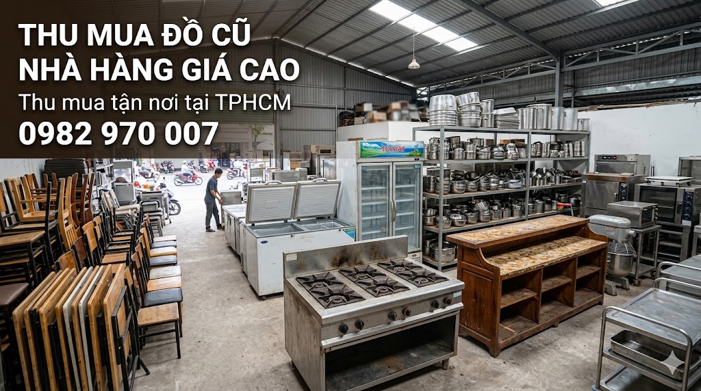 Thu mua đồ cũ nhà hàng giá cao tại TPHCM – THANH LÝ TỐT thu mua nhanh, tận nơi
