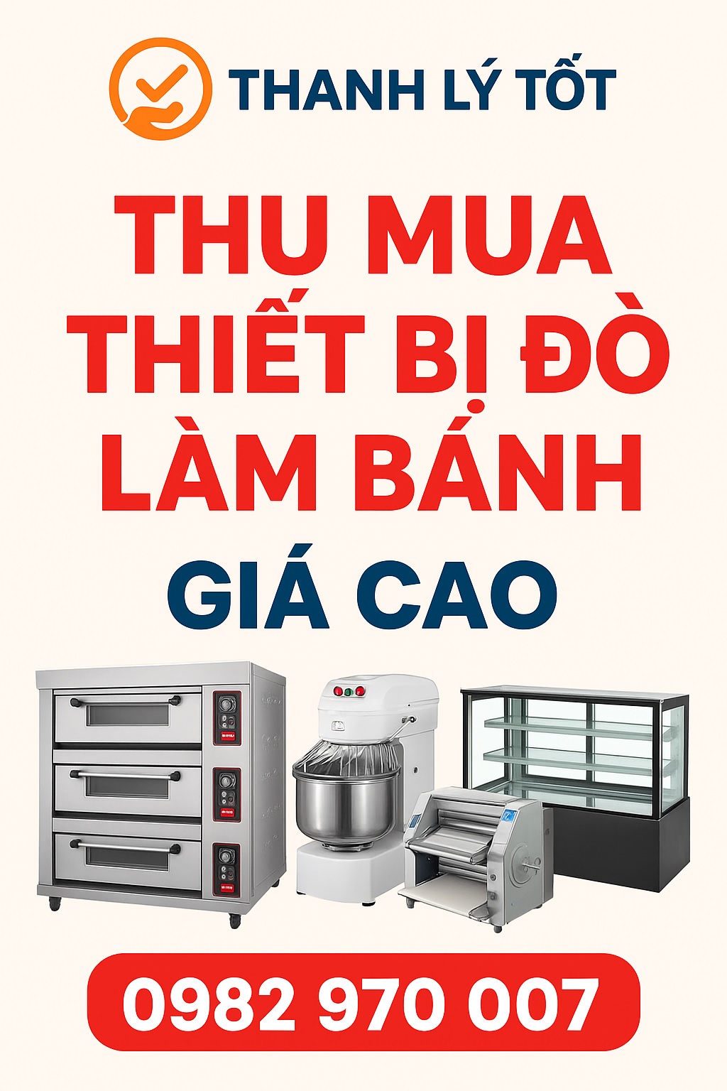 Thu mua thiết bị đồ làm bánh giá cao