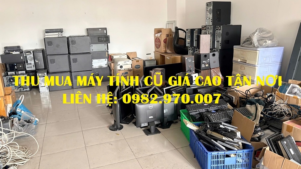 Hình ảnh thực tế thu mua máy tính cũ tại văn phòng quận 7