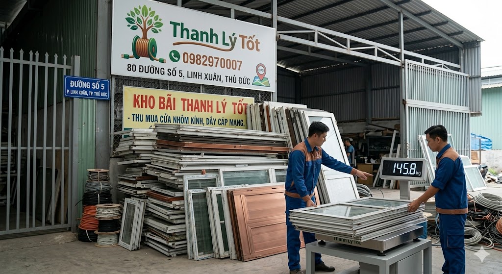 Hình ảnh cửa hàng thu mua cửa nhôm cũ Thanh Lý Tốt