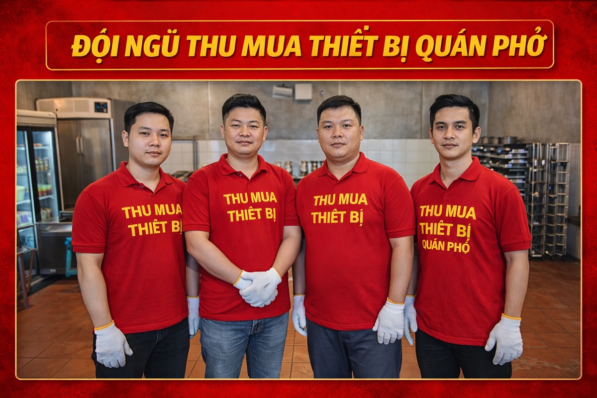 Hình ảnh đội ngủ thu mua đồ dùng quán phở tại Thanh Lý Tốt