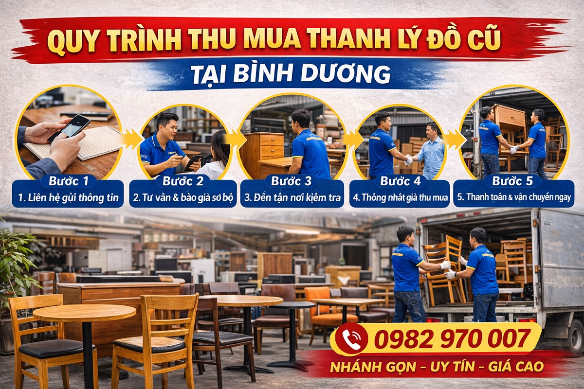 Hình ảnh quy trình thu mua đồ cũ chuyên nghiệp tại Bình Dương của Thanh Lý Tốt