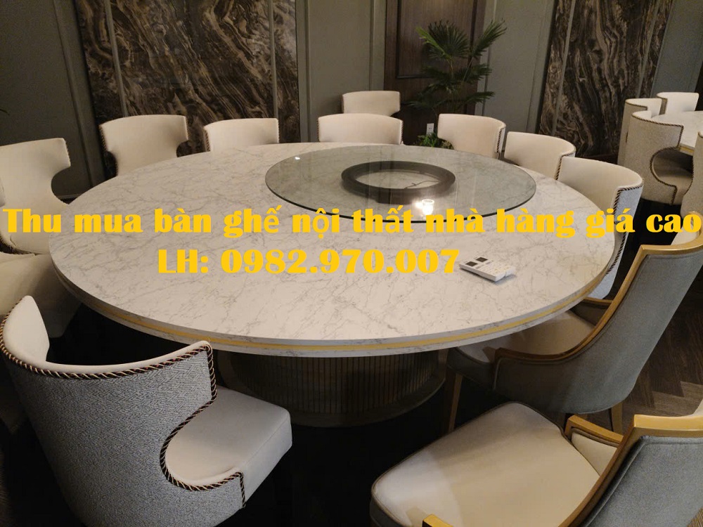 Hình ảnh thu mua bàn ghế nội thất nhà hàng tại quận 1