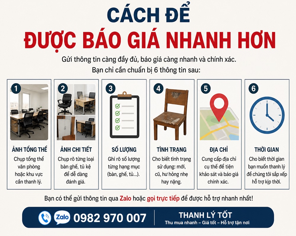 Ảnh hướng dẫn cách để nhận báo giá thu mua nhanh hơn tại Thanh Lý Tốt