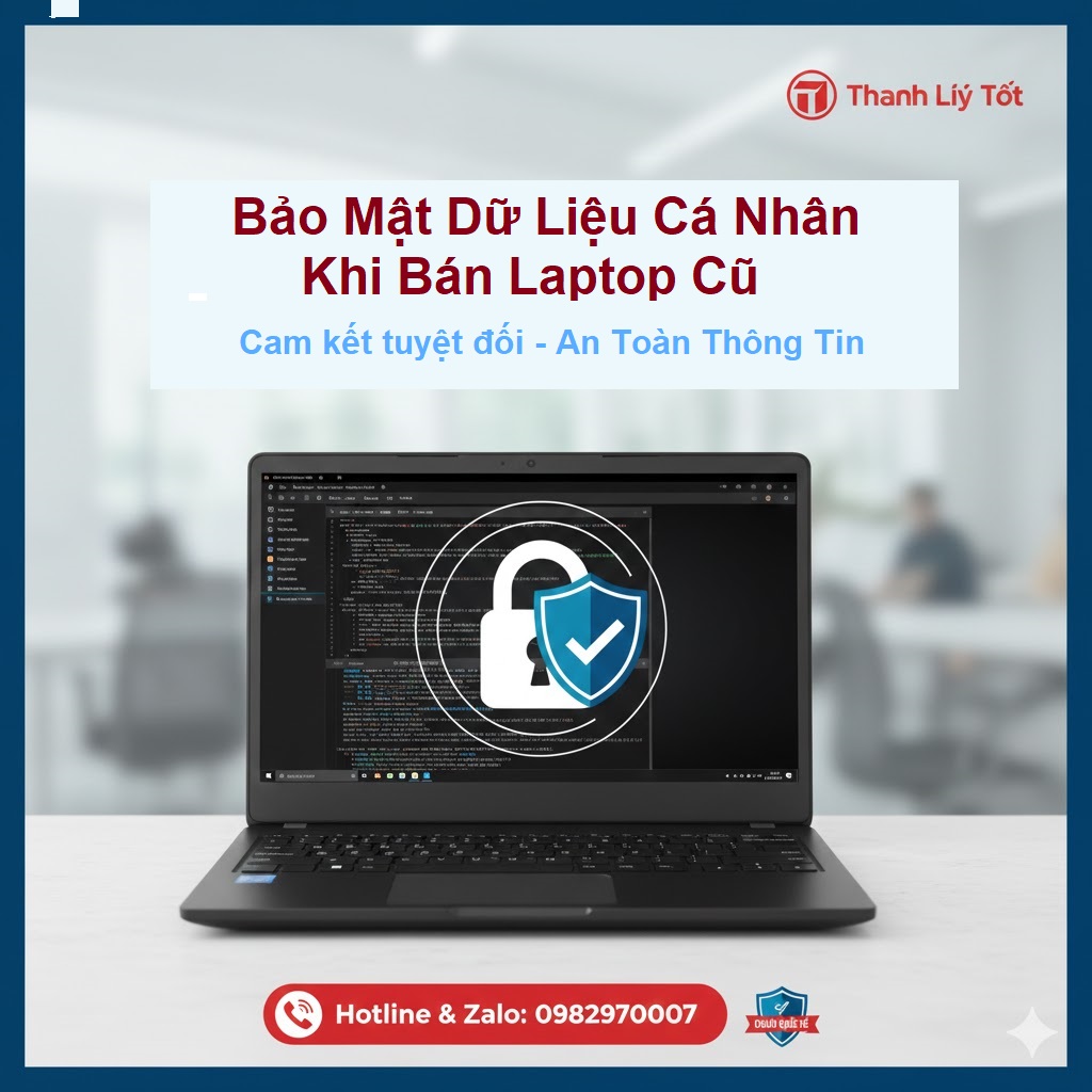 Thanh Lý Tốt cam kết bảo mật dữ liệu tuyệt đối khi thu mua laptop cũ