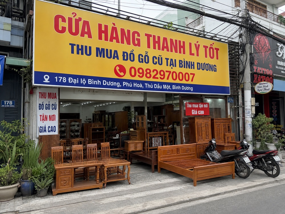 Hình ảnh cửa hàng thu mua đồ gỗ cũ tại Bình Dương của Thanh Lý Tốt