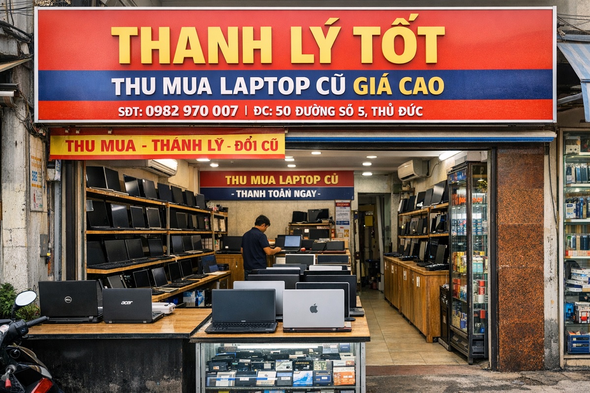 cửa hàng thu mua laptop cũ TPHCM Thanh Lý Tốt