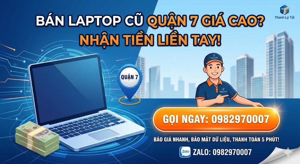 Liên hệ ngay với dịch vụ thu mua laptop cũ quận 7 – Thanh Lý Tốt