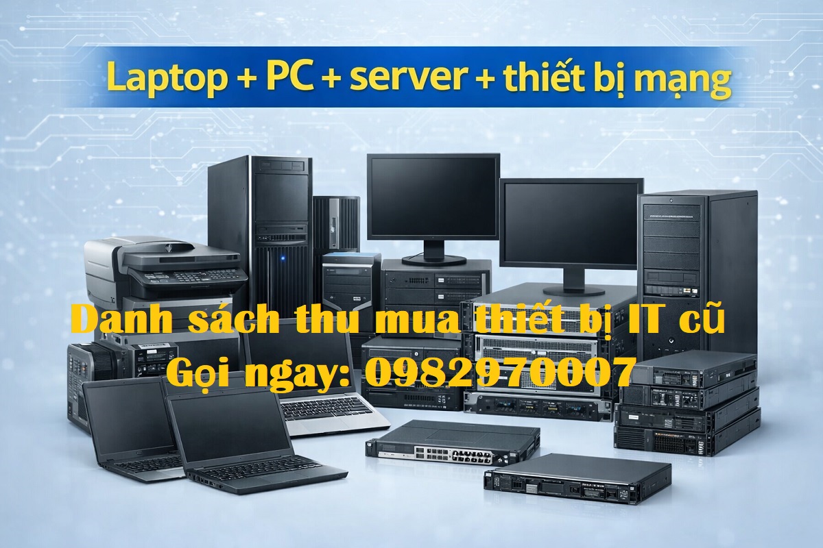 Danh sách thiết bị IT cũ thu mua tại TPHCM