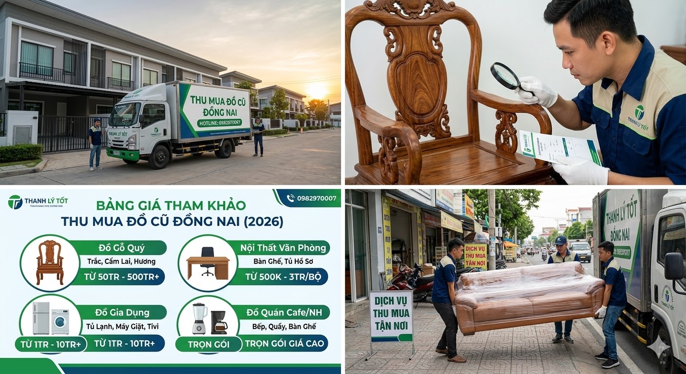 Dịch vụ thu mua đồ cũ tại Đồng Nai giá cao uy tín 