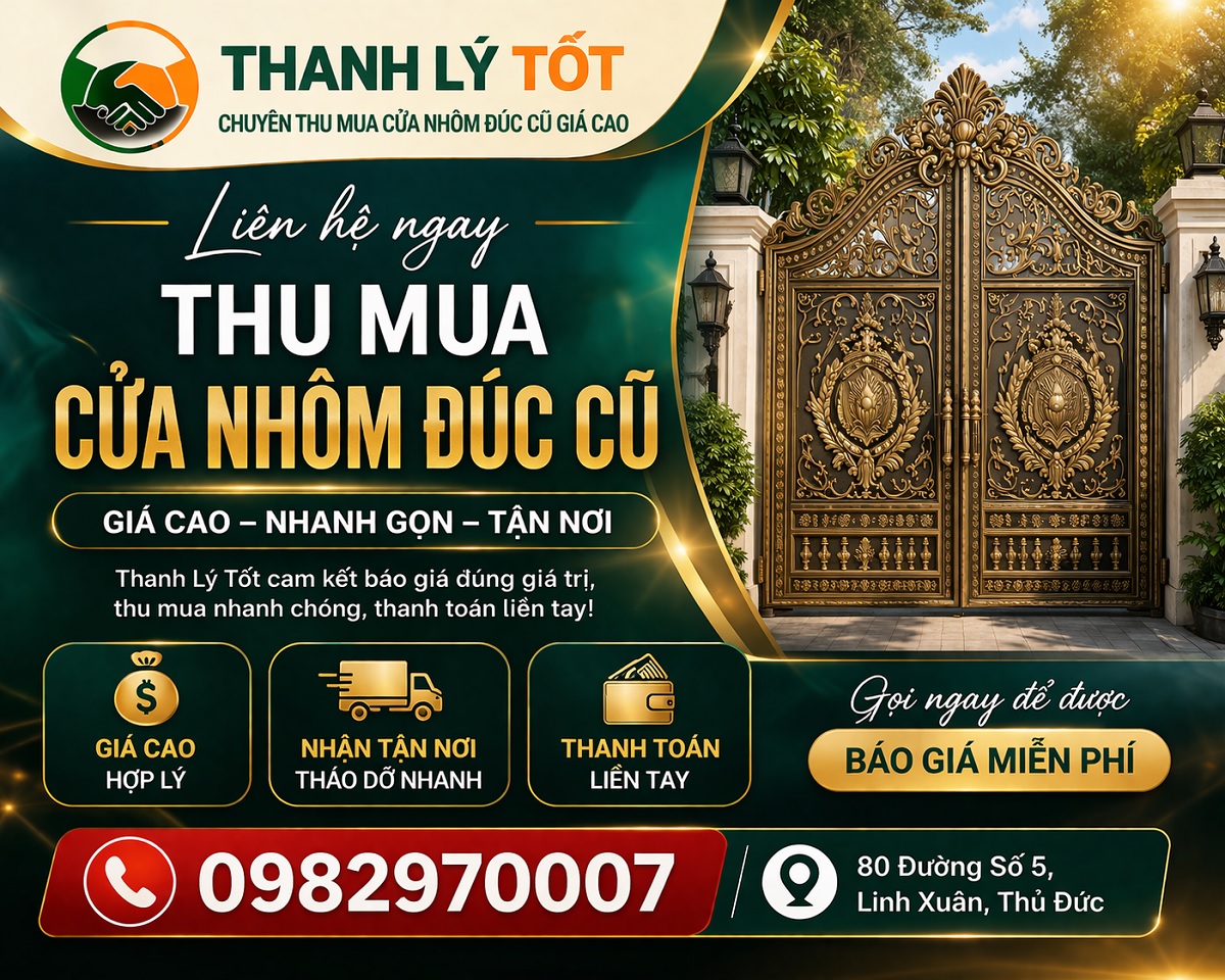 Gọi ngay THANH LÝ TỐT để bán cửa nhôm cũ ngay