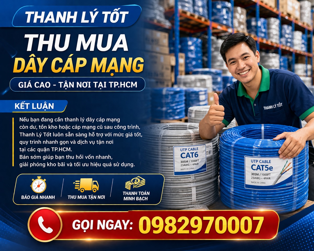 Gọi ngay 0982970007 để bán dây cáp mạng cũ giá cao