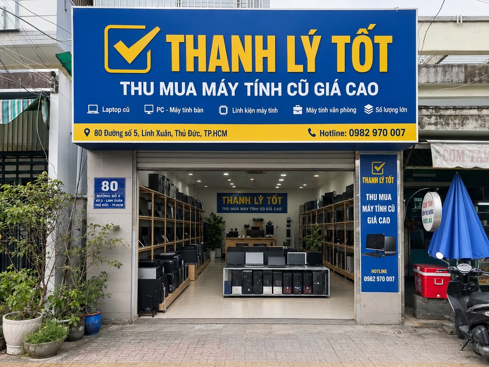 Hình ảnh cửa hàng thu mua máy tính cũ Thanh Lý Tốt tại TPHCM