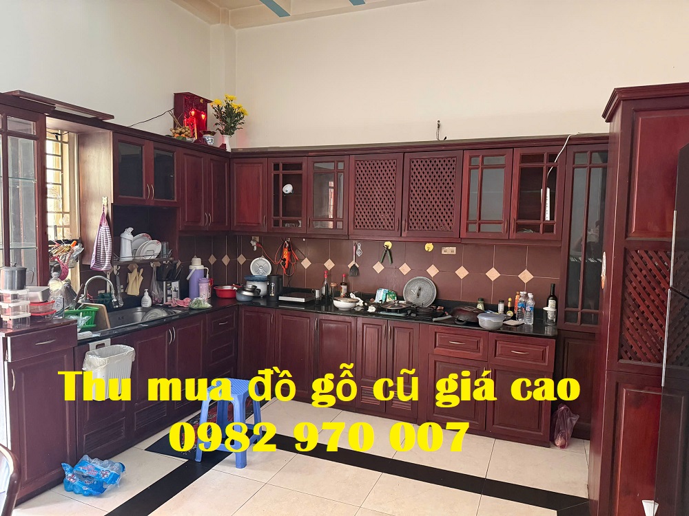 hình ảnh thu mua bộ tủ bếp gỗ tại quận 2