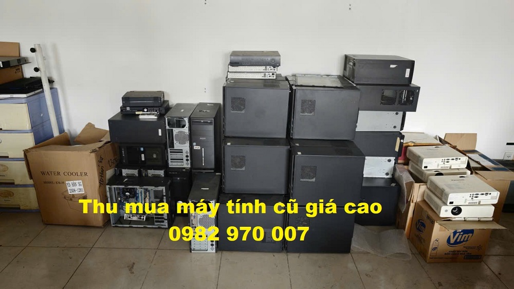 hình ảnh thu mua máy tính cũ số lượng nhiều tại quận 1