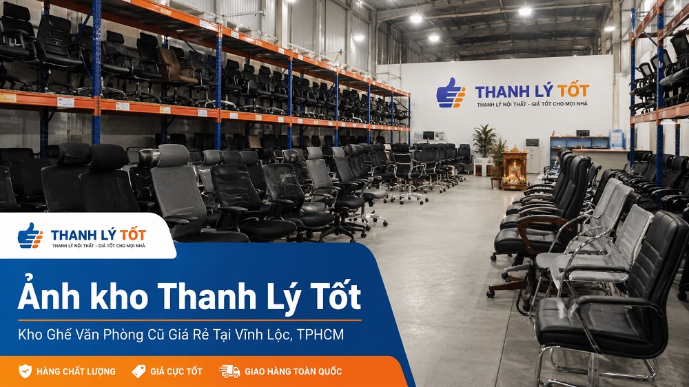 Kho Ghế Văn Phòng Cũ Giá Rẻ Tại Vĩnh Lộc, TPHCM