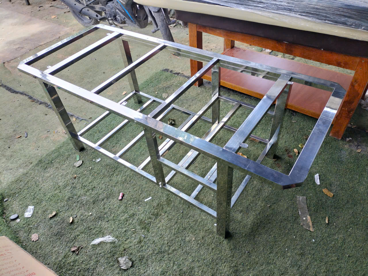 khung giường xoa bóp bấm huyệt inox 304 thanh lý