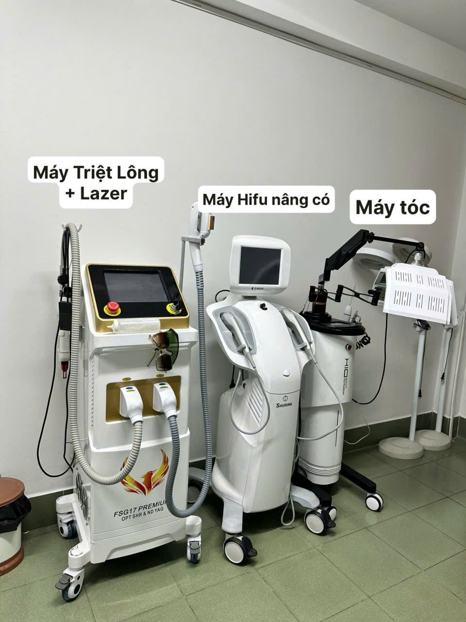 một số hình ảnh thực tế thiết bị – máy móc spa thanh lý tại kho