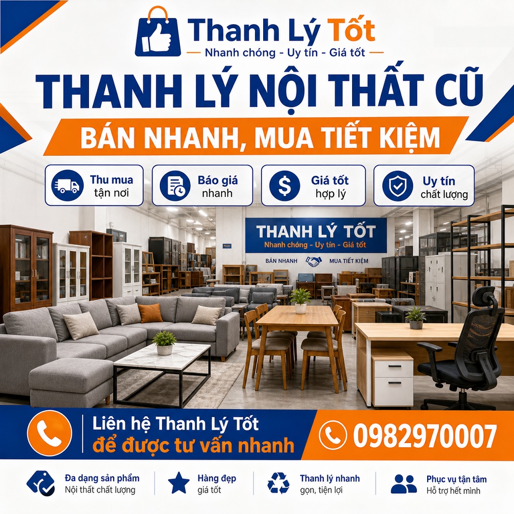 Thanh lý nội thất cũ giá tốt tại TPHCM – bán nhanh, mua tiết kiệm