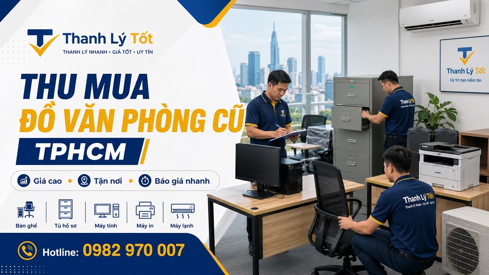 Thanh Lý Tốt thu mua đồ văn phòng cũ TPHCM giá cao tận nơi: