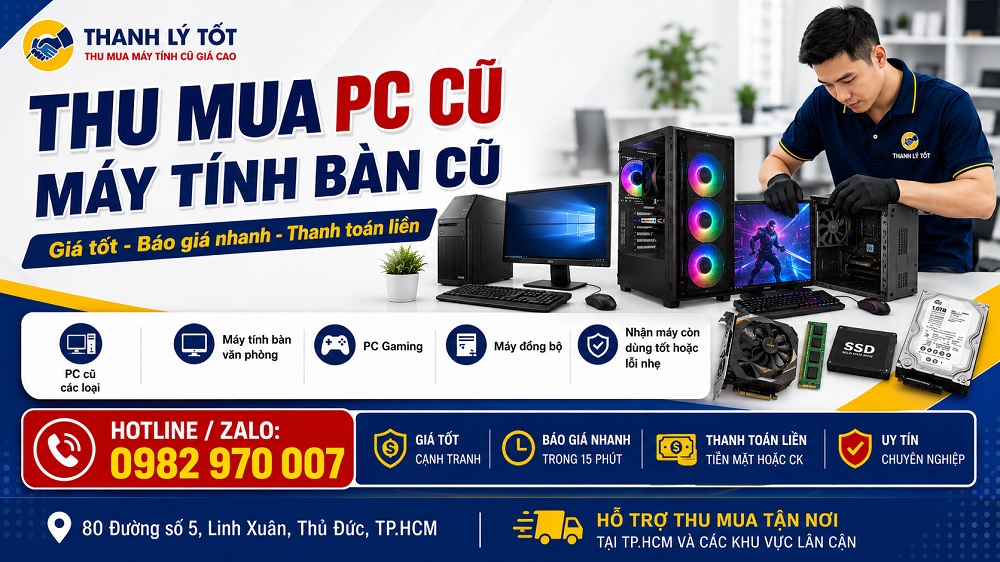 Bảng giá thu mua PC cũ, máy tính bàn cũ