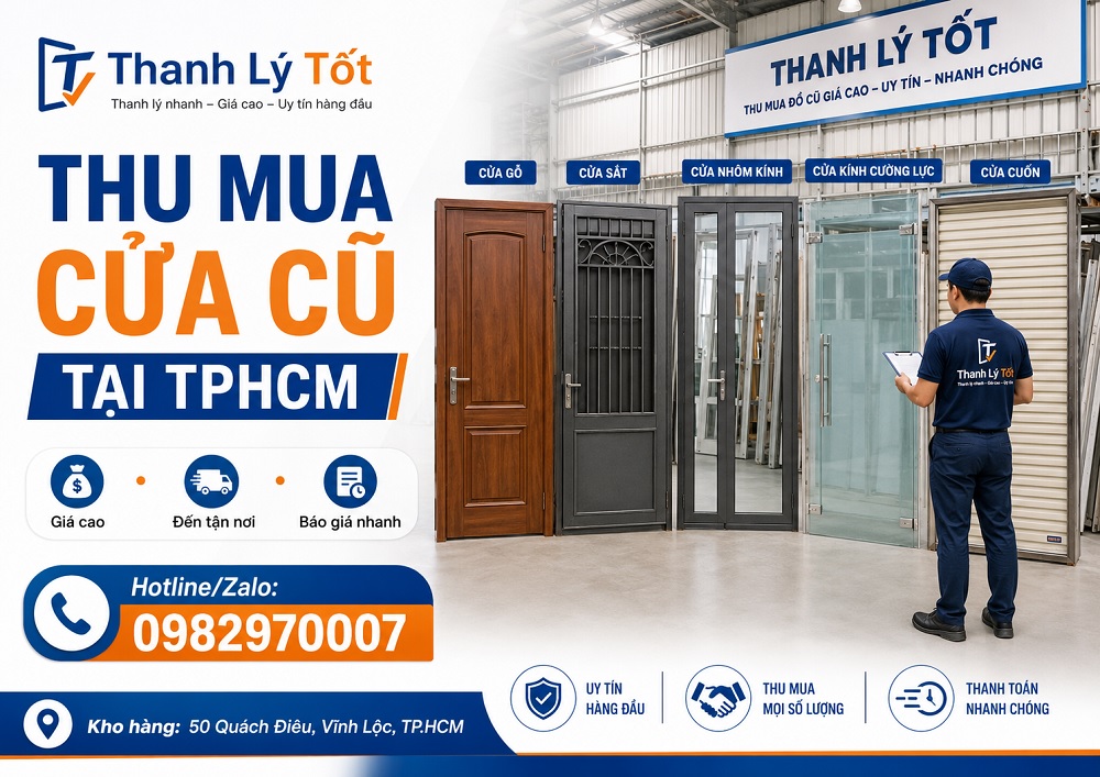 Thu Mua Cửa Cũ Tại TPHCM Giá Cao, Báo Giá Nhanh Qua Zalo