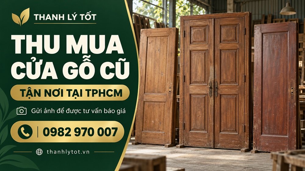 Thanh Lý Tốt thu mua cửa gỗ cũ tận nơi tại TPHCM, hotline 0982 970 007