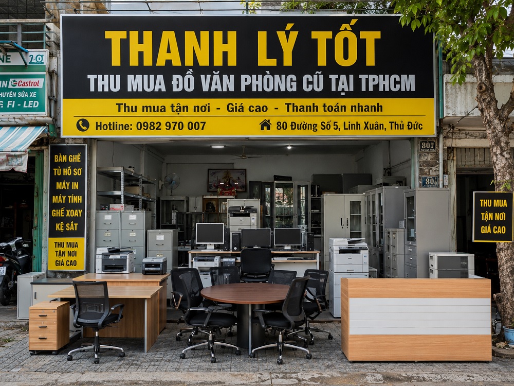 Chuyên Thu Mua Đồ Văn Phòng Cũ Tại TPHCM, giá cao nhanh chóng