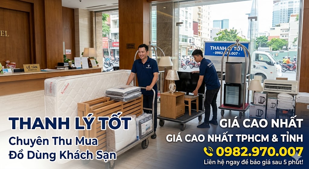 THANH LÝ TỐT – Chuyên Thu Mua Đồ Dùng Khách Sạn Giá Cao TPHCM Và Các Tỉnh