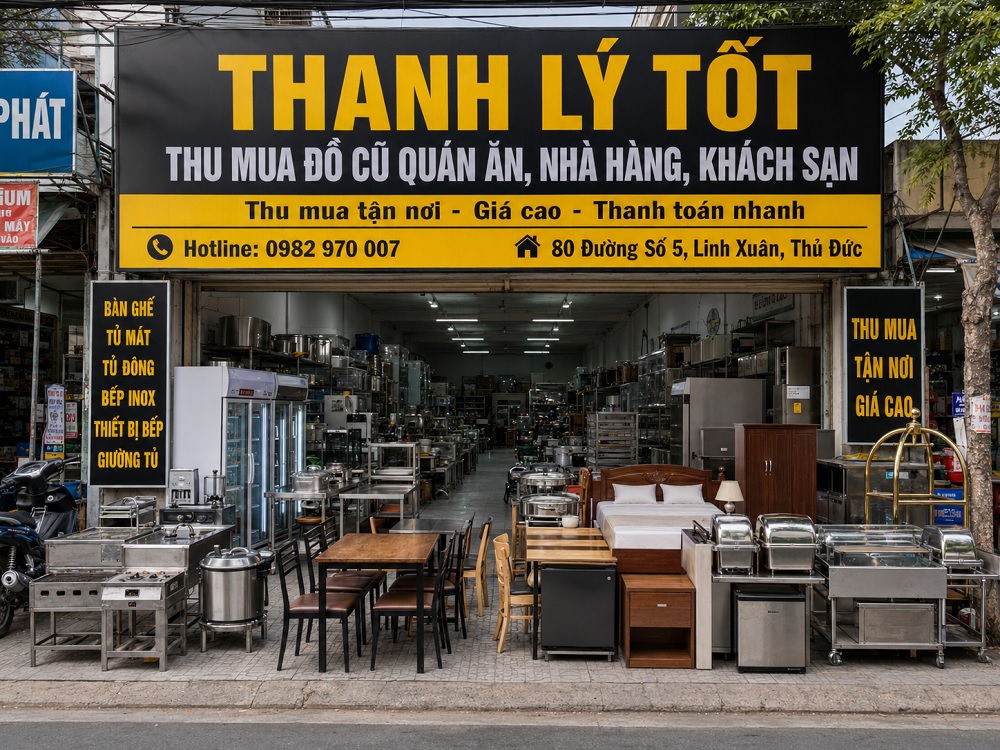 Thu Mua Đồ Cũ Quán Ăn, Nhà Hàng, Khách Sạn giá cao TPHCM
