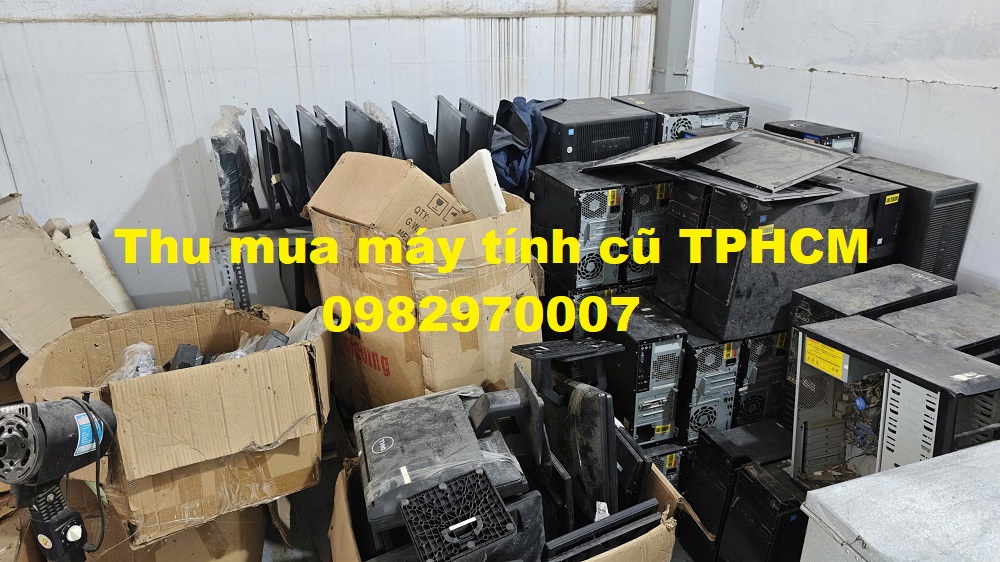 Hình ảnh thực tế thu mua máy tính cũ số lượng lớn tại TPHCM