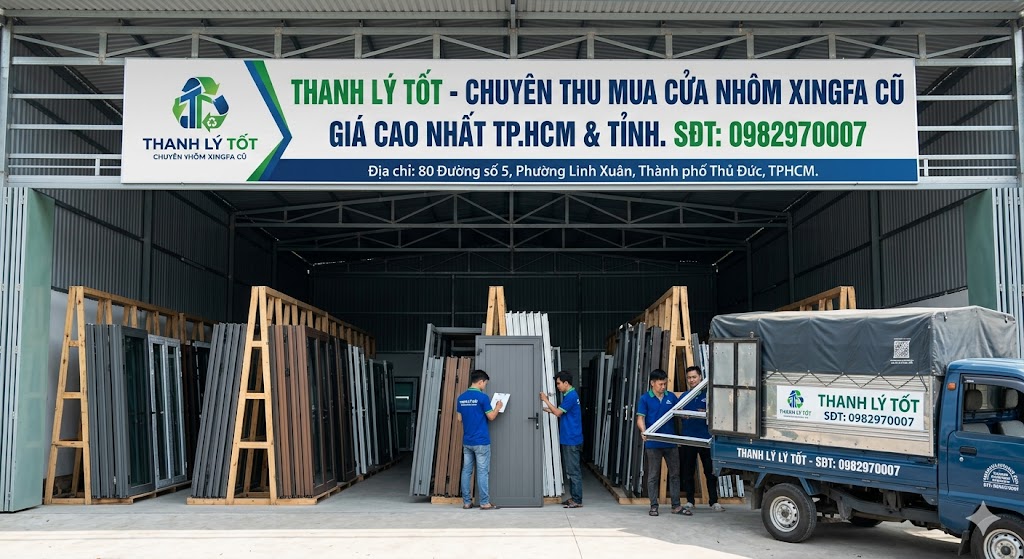 Dịch vụ thu mua cửa nhôm Xingfa cũ giá cao tận nơi tại TP.HCM và các tỉnh lân cận của cửa hàng Thanh Lý Tốt