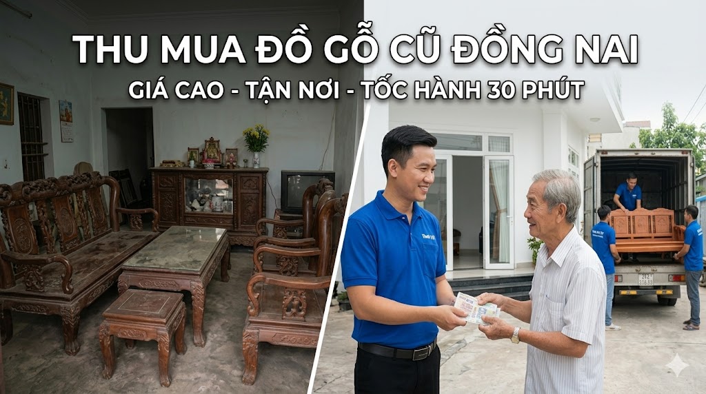 Đại chỉ thu mua đồ gỗ cũ tại Đồng Nai giá cao tận nơi