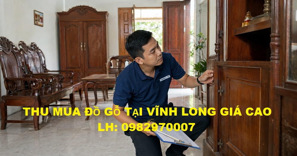 Nhân viên Thanh Lý Tốt khảo sát đồ gỗ cũ tại Vĩnh Long